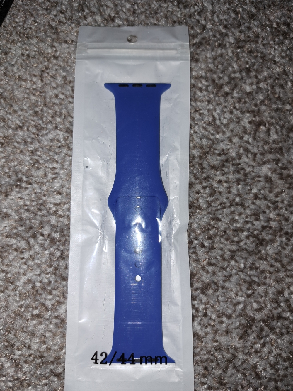 Blue Silicone Apple Watch Band 42/44mm NEW